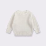 Simple Solid Color Girls' Round Neck Base Knitwear - Cindi Book