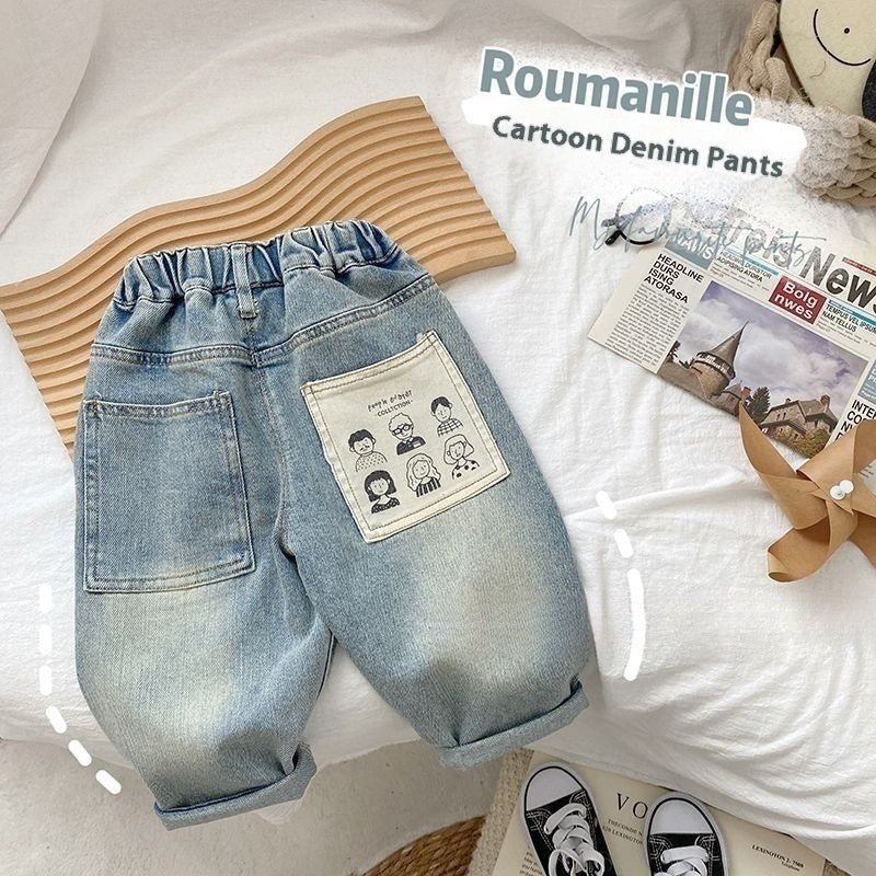 Fashion Personalized Children's Casual Jeans Printing - Cindi Book
