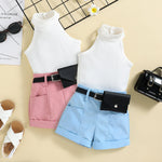 Fashion Girls Halter Clothes Suit - Cindi Book