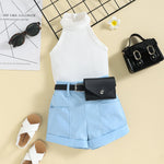 Fashion Girls Halter Clothes Suit - Cindi Book