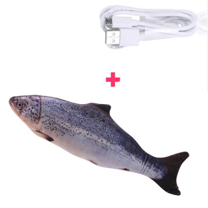 Electric Funny Cat Simulation Fish Beating Usb Jumping Cat Toy - Cindi Book