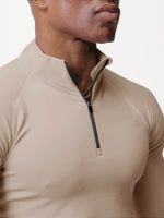 Men's Small Turtleneck Slim-fit Half Zipper Training Long Sleeve T-shirt - Cindi Book