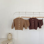 Baby Cotton Yarn Bulky Underpants Cardigan Coat Two-piece Suit - Cindi Book