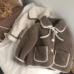 Lamb Wool Baby Turn-down Collar Coat Children's Thickened Cotton-padded - Cindi Book