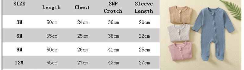 Baby Jumpsuit Romper Long Sleeve Zipper - Cindi Book