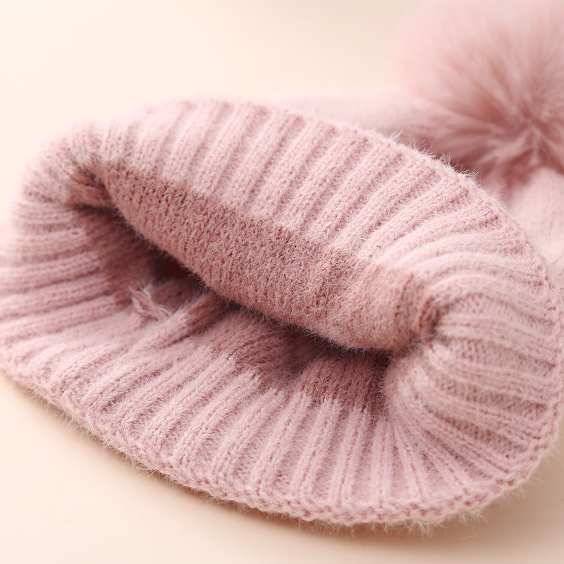 Baby Hat Double-layer Thickened Jacquard Heart - Cindi Book