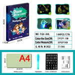 Educational Toy Drawing Pad 3D Magic 8 Light Effects Puzzle Board Sketchpad - Cindi Book