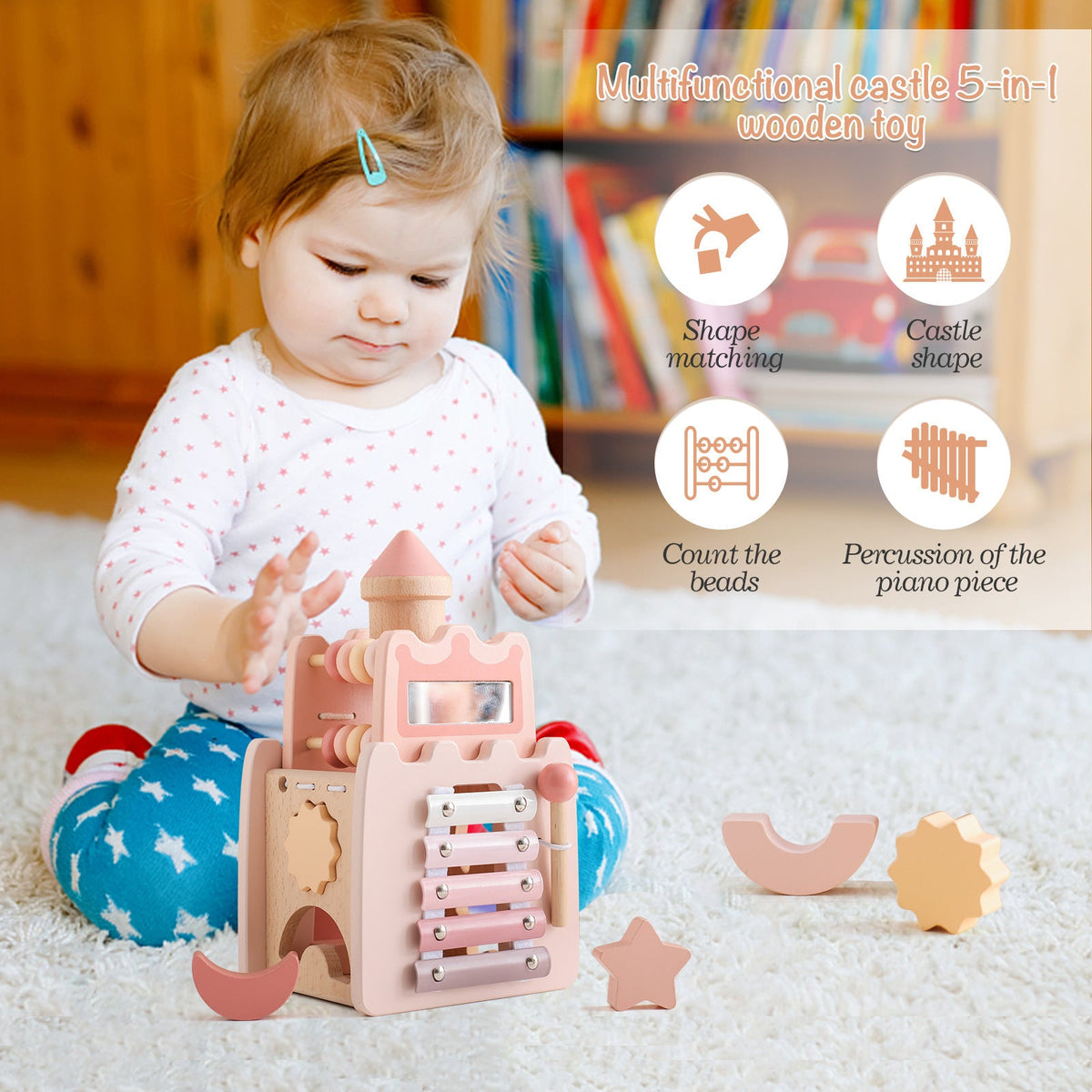 Amazon Baby Early Education Educational Stacking Rocket Boy Girl House Castle Assembling Toys - Cindi Book
