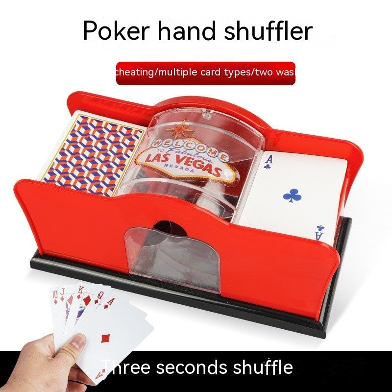 Poker Card Hand Shuffler Easy Hand Cranked Casino Card Shuffling Machine For Blackjack Poker Texas - Cindi Book
