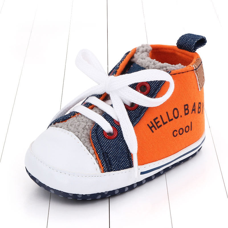 Canvas shoes color matching letters walking shoes - Cindi Book