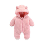 Coral Fleece Autumn And Winter Thin Bodysuit Newborn Thermal Zipper Onesie Baby Rompers Jumpsuit - Cindi Book