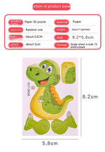 Cartoon Dinosaur 3D Puzzle Model Children DIY Handmade - Cindi Book