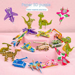 Cartoon Dinosaur 3D Puzzle Model Children DIY Handmade - Cindi Book
