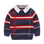 Boys plaid jacquard sweater - Cindi Book