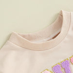 Infant Toddler Long Sleeve Alphabet Embroidery Romper - Cindi Book