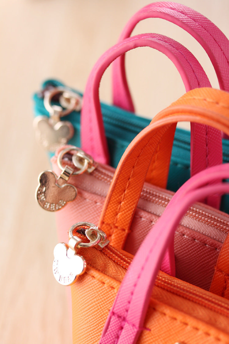 Factory Direct Korean Zero Purse Hand Leather Bag Candy Color Lovely Zero Purse - Cindi Book