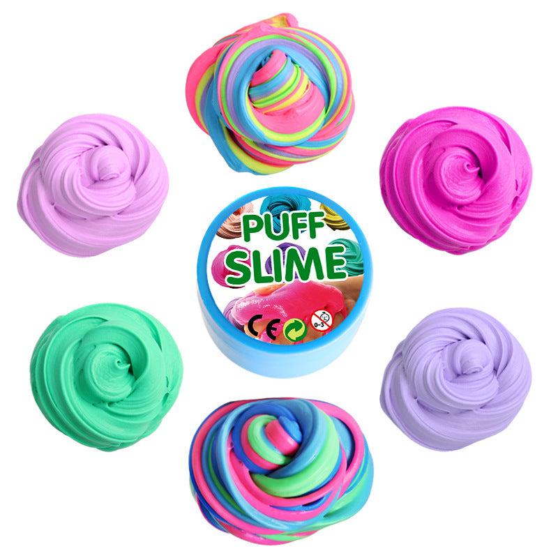 Cotton PUFF SLIME DIY slime mud clay mud stabby decompression vent toys factory outlet - Cindi Book