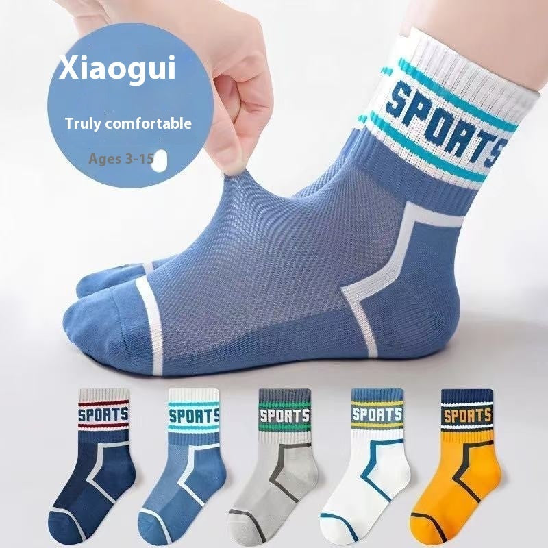 Children's Socks Tube Socks Springsummer Thin Breathable - Cindi Book