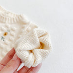 Sunflower Embroidered Knitting Sweater One-piece Suit - Cindi Book