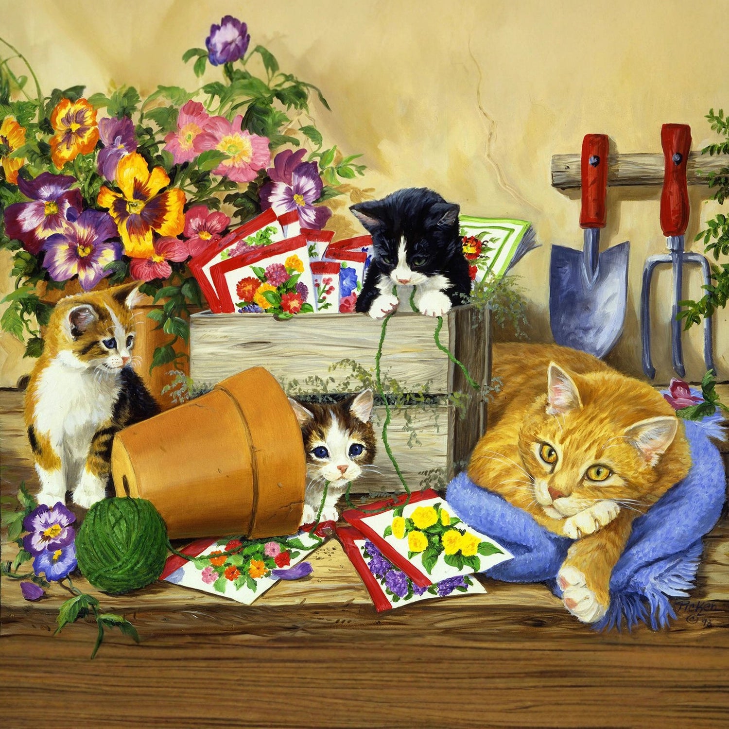 Oil Painting Animal Children's Toy Puzzle - Cindi Book