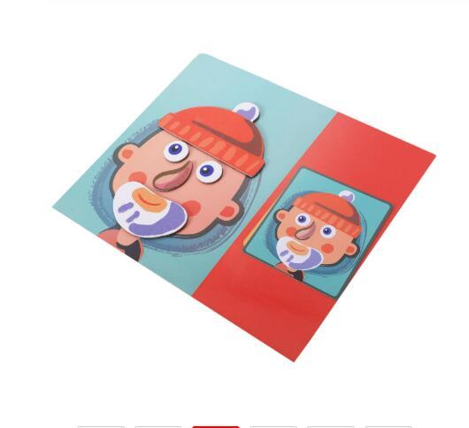 Montessori Magnetic Fun Puzzle Children's Wooden Puzzle Box Game Cartoon Educational Painting Toys For Children Gift Antistress - Cindi Book