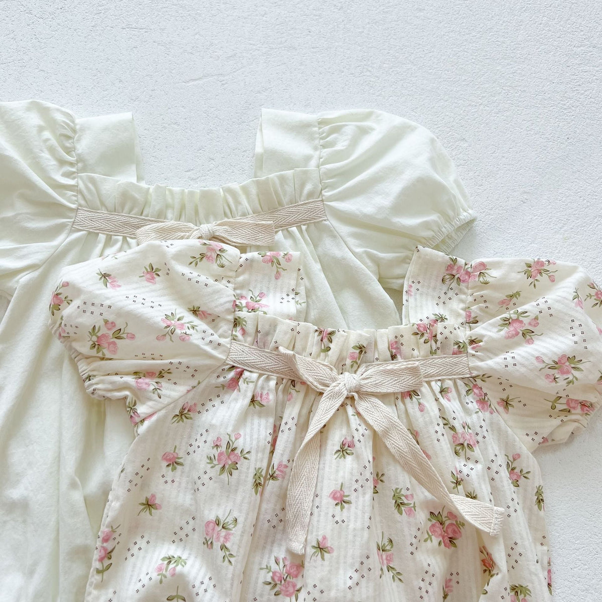 Bow Knot Baby Girl Puff Sleeve Romper - Cindi Book