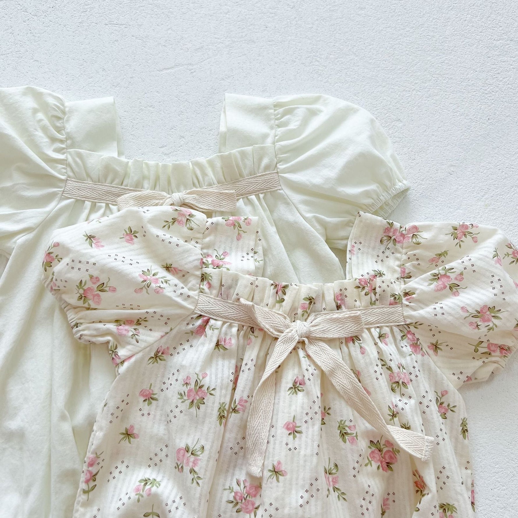 Bow Knot Baby Girl Puff Sleeve Romper - Cindi Book