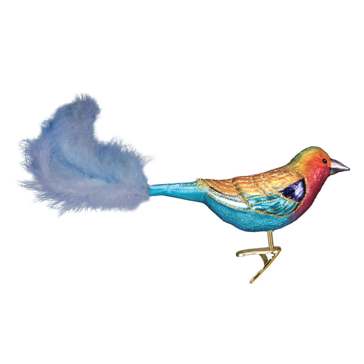 Old World Christmas Lilac-breasted Roller - hand-blown glass Christmas tree ornament (view 3)