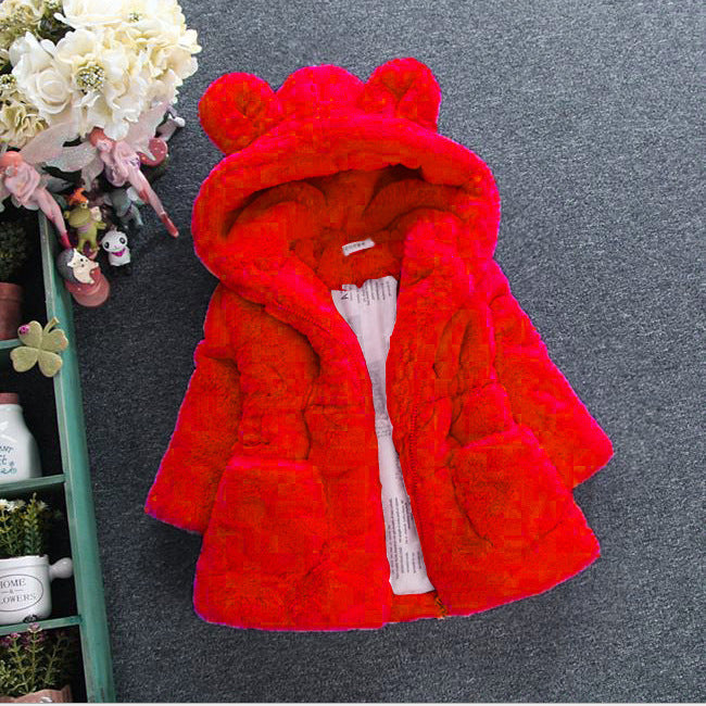 A girl's fur coat for autumn and winter - Cindi Book