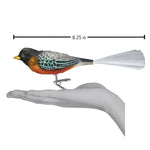 Old World Christmas Robin Ornament - hand-blown glass Christmas tree ornament (view 4)