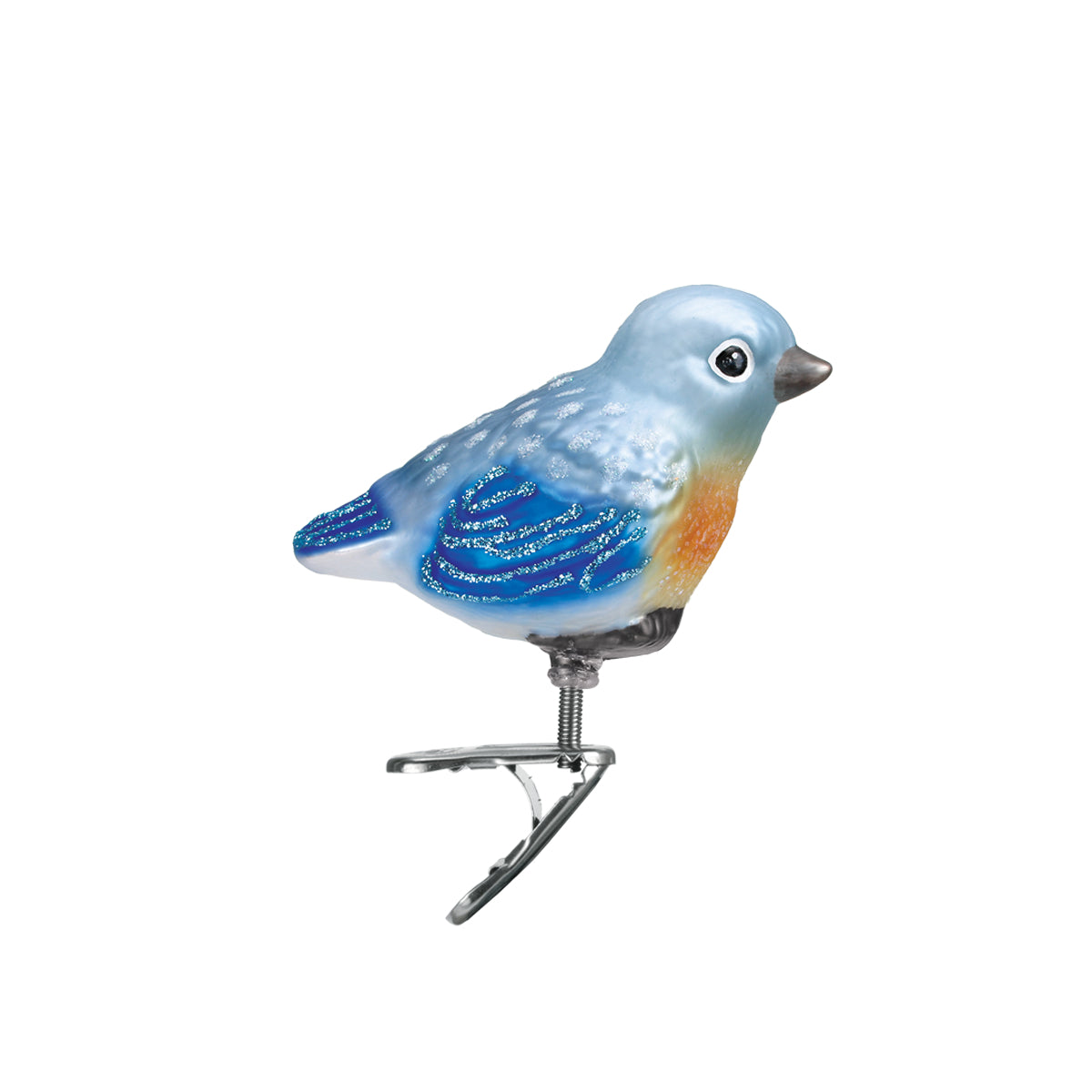 Old World Christmas Baby Bluebird Ornament - hand-blown glass Christmas tree ornament (view 2)
