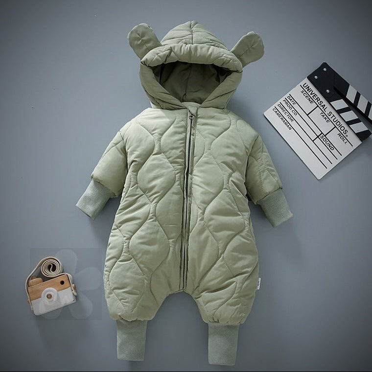 Thicken Solid Color Baby Onesies For Autumn And Winter - Cindi Book