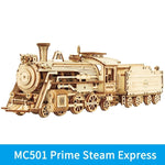 Robotime 3D Wooden Puzzle Prime Steam Express Model DIY Kit Puzzle Toy - Cindi Book