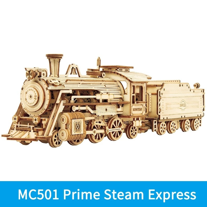 Robotime 3D Wooden Puzzle Prime Steam Express Model DIY Kit Puzzle Toy - Cindi Book
