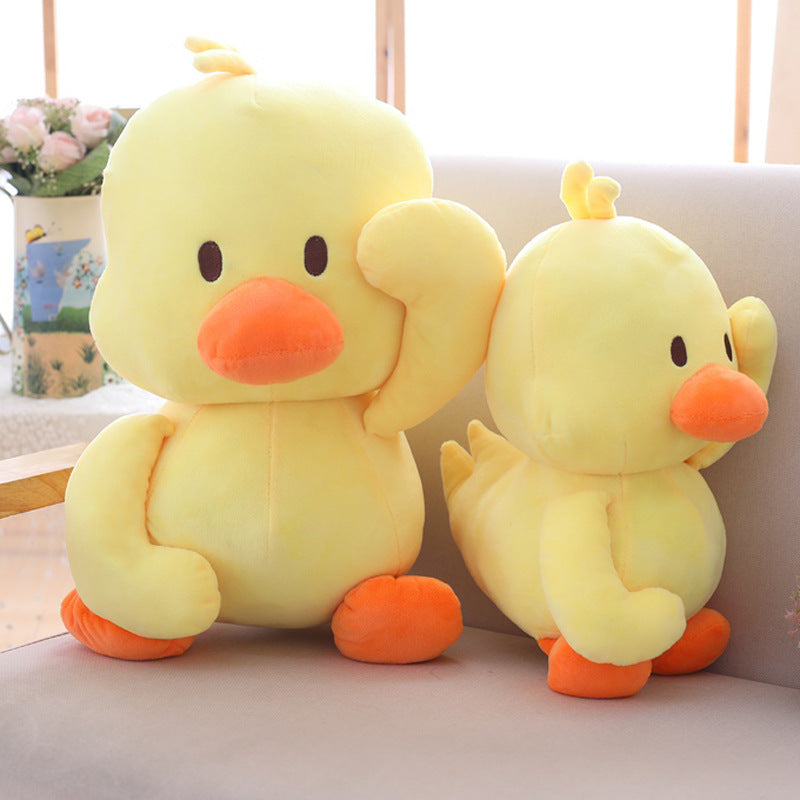 Little yellow duck figurine dancing expression small yellow duck plush toy - Cindi Book