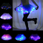 Magical & Luminous  LED Princess Halloween Tutu Skirt Sequins Shiny Skirt - Cindi Book