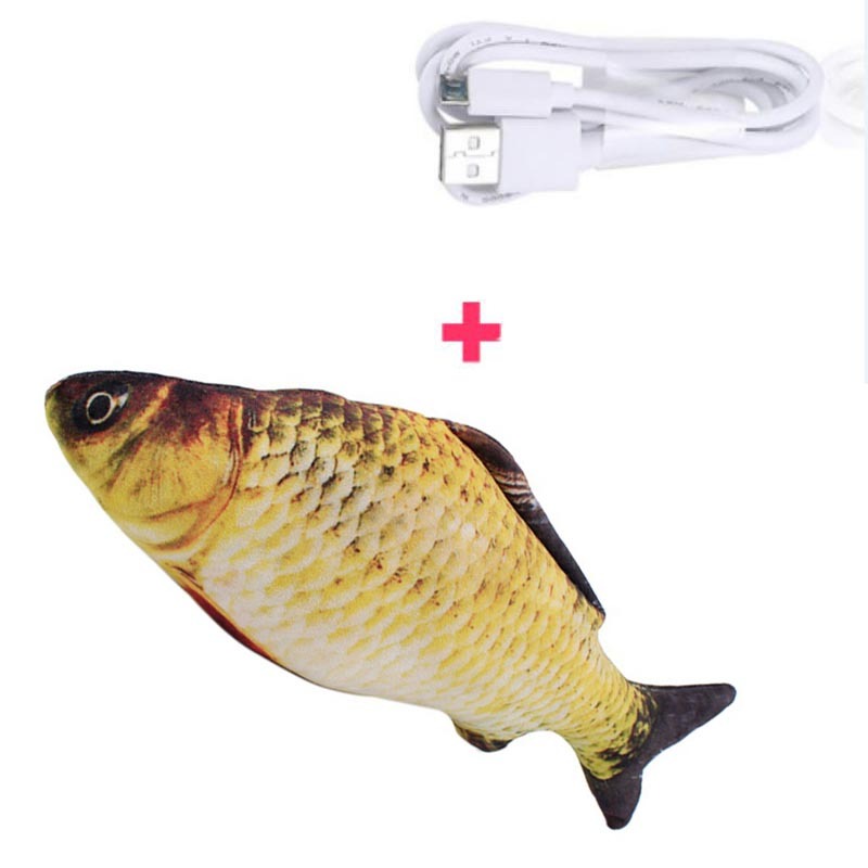 Electric Funny Cat Simulation Fish Beating Usb Jumping Cat Toy - Cindi Book