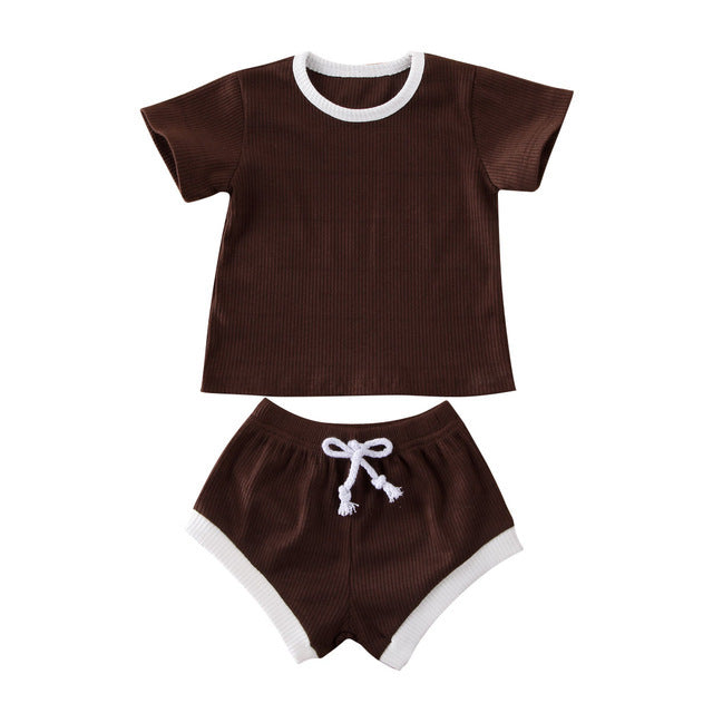 Baby Girl Boy Clothes Short Sleeve Top T shirt Shorts - Cindi Book