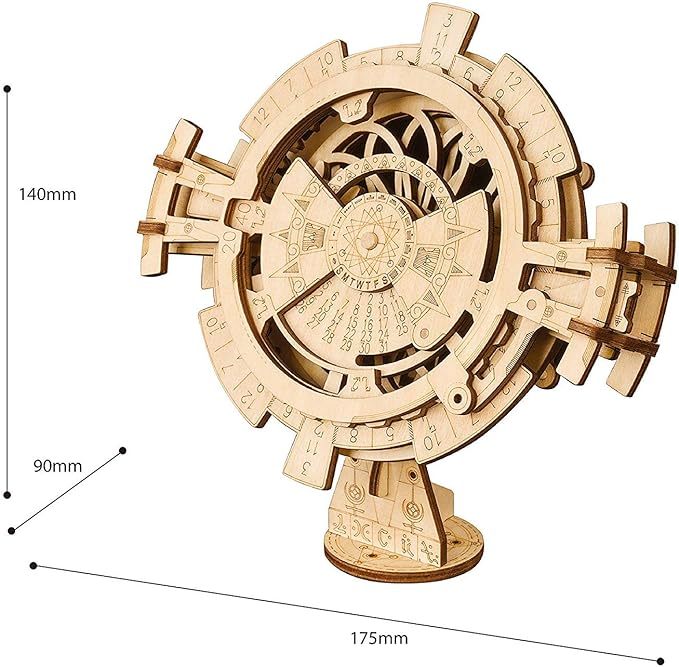 ROBOTIME 3D Puzzles Perpetual Calendar Wooden Model Kits Brain Teasers Sets LK201 - Cindi Book