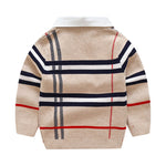 Boys plaid jacquard sweater - Cindi Book