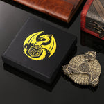Retro Fantasy Style Turntable Dice Gift Box Set, Essential Creative Accessories For Board Games, Multi-faceted RPG Dice And Circular Scale Design - Advanced Tabletop Game Accessories And Collectibles - Cindi Book