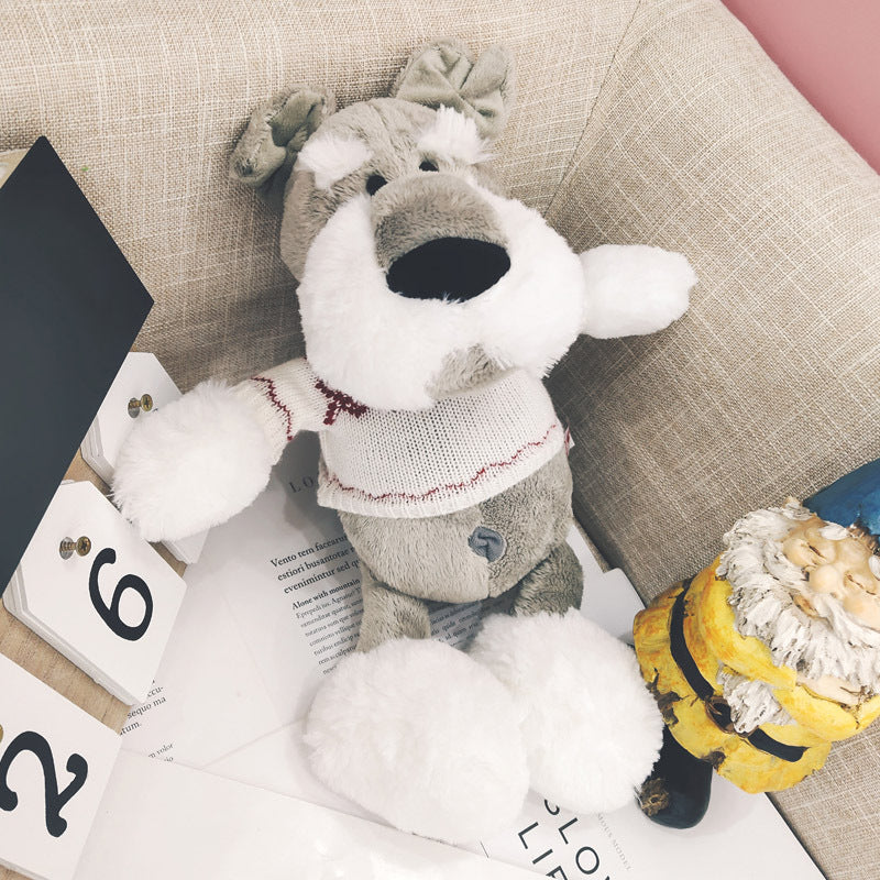 Schnauzer doll cute ins plush toy puppy husky doll - Cindi Book