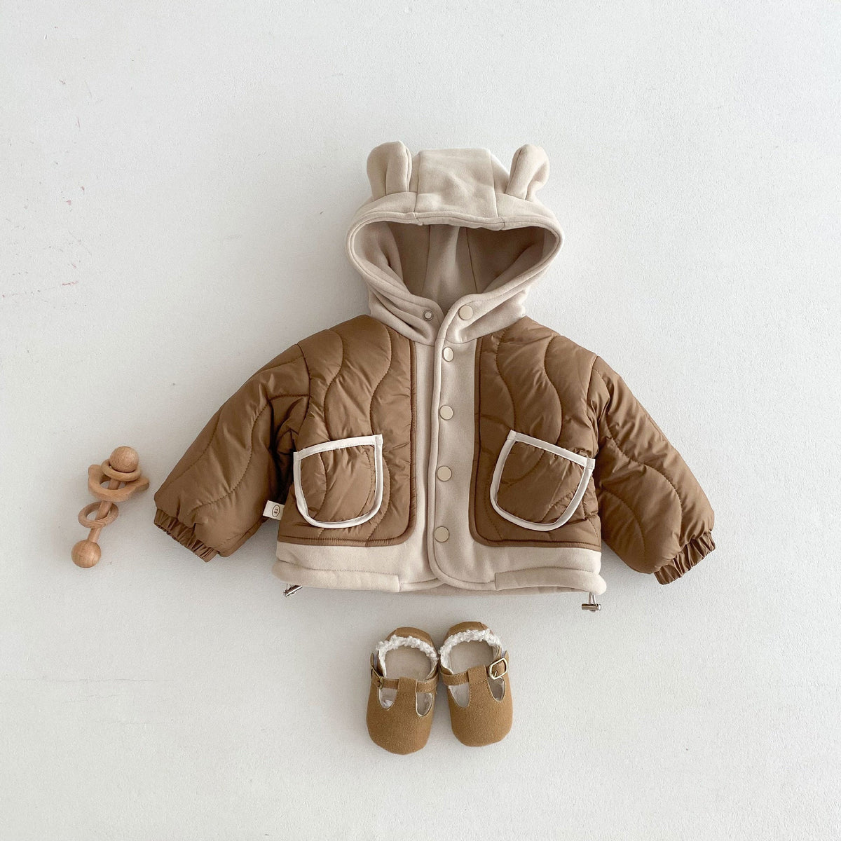 Child Clip Cotton Jacket Thick Hooded Top - Cindi Book