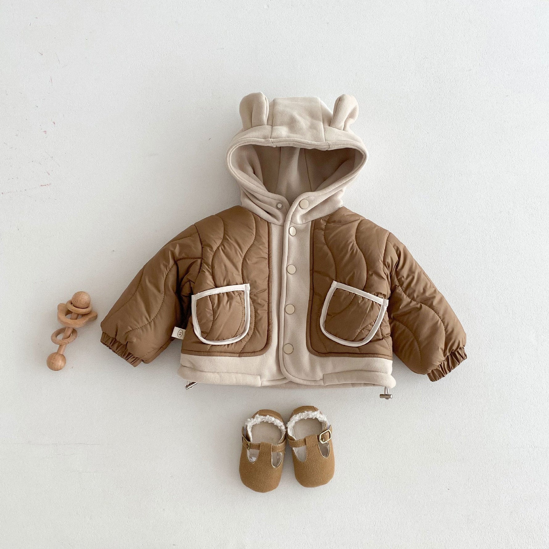 Child Clip Cotton Jacket Thick Hooded Top - Cindi Book