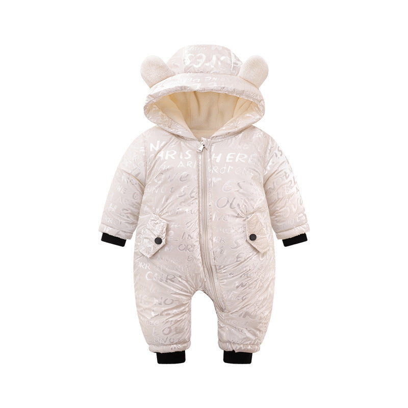 Newborn baby baby one-piece thick cotton romper - Cindi Book