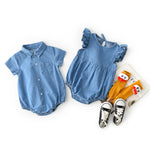 Neonatal baby shirts, collars, sleeves, jeans, hats, baby brothers and sisters wearing triangular crawling clothes - Cindi Book