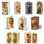 ROBOTIME Rolife DIY Book Nook Kit Bookend Stand Bookshelf Insert Bookcase Miniature Doll House Light 3D Puzzles TGB01-09 - Cindi Book