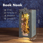 ROBOTIME Rolife DIY Book Nook Kit Bookend Stand Bookshelf Insert Bookcase Miniature Doll House Light 3D Puzzles TGB01-09 - Cindi Book