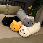 Large Size Cartoon Cat Plush Toys Stuffed Cloth Doll Long Animal Pillow Cushion - Cindi Book
