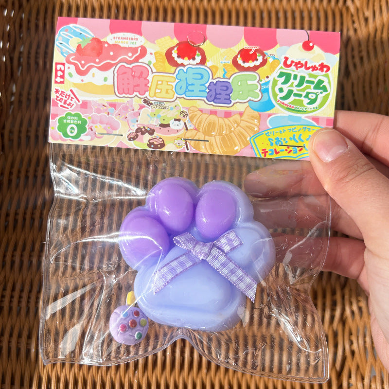 Large Cat's Paw Squeezing Toy Coconut Meat Powder Plush Good-looking Decompression Artifact - Cindi Book